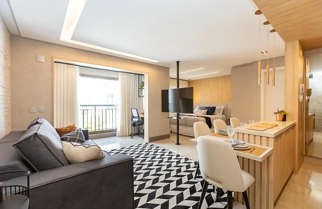 Luxuoso Apt Batel - 4 Minutos do Shopping Pátio Batel c/ Garagem, Piscina, Sauna e Academia-1